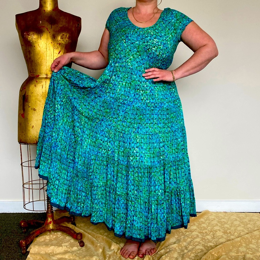 Emerald Maxi Layered Dress